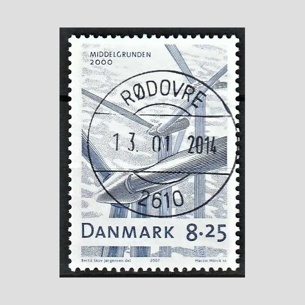 FRIMRKER DANMARK | 2007 - AFA 1495 - Danske vindmller - 8,25 Kr. bl - Pragt Stemplet Rdovre