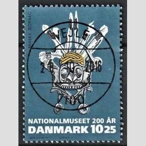 FRIM�RKER DANMARK | 2007 - AFA 1504 - Nationalmuseet 200 �r. - 10,25 Kr. flerfarvet - Pragt Stemplet Vejle
