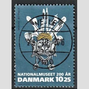 FRIM�RKER DANMARK | 2007 - AFA 1504 - Nationalmuseet 200 �r. - 10,25 Kr. flerfarvet - Pragt Stemplet Vejle
