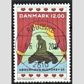 FRIMRKER DANMARK | 1996 - AFA 1110 - Kbenhavn Kulturby 96 - 12,00 Kr. flerfarvet - Pragt Stemplet Rdovre