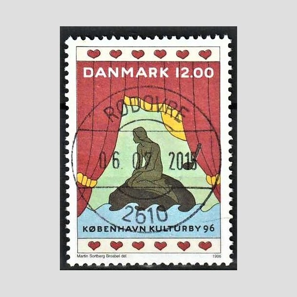 FRIMRKER DANMARK | 1996 - AFA 1110 - Kbenhavn Kulturby 96 - 12,00 Kr. flerfarvet - Pragt Stemplet Rdovre