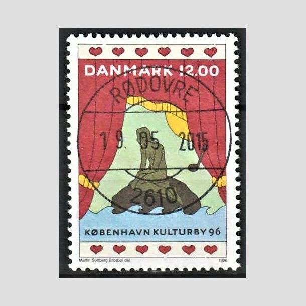 FRIMRKER DANMARK | 1996 - AFA 1110 - Kbenhavn Kulturby 96 - 12,00 Kr. flerfarvet - Pragt Stemplet Rdovre