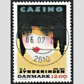FRIM�RKER DANMARK | 1991 - AFA 1002 - Dansk Plakatkunst - 12,00 Kr. flerfarvet - Pragt Stemplet R�dovre