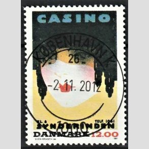 FRIM�RKER DANMARK | 1991 - AFA 1002 - Dansk Plakatkunst - 12,00 Kr. flerfarvet - Pragt Stemplet 