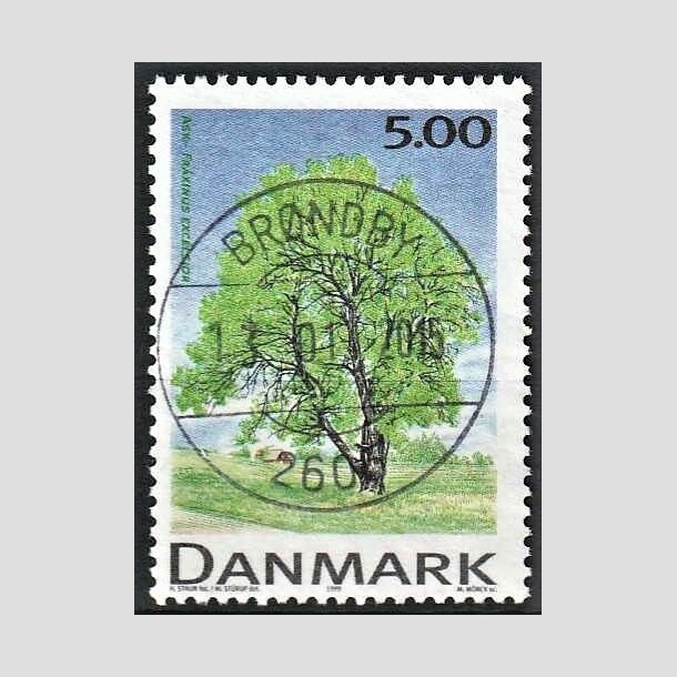 FRIMRKER DANMARK | 1999 - AFA 1197 - Danske lvtrer - 5,00 Kr. flerfarvet - Pragt Stemplet