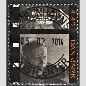 FRIM�RKER DANMARK | 1989 - AFA 948 - Dansk film - 4,40 Kr. sort/orange/brunlig - Lux Stemplet 