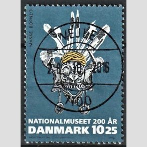 FRIM�RKER DANMARK | 2007 - AFA 1504 - Nationalmuseet 200 �r. - 10,25 Kr. flerfarvet - Pragt Stemplet Vejle
