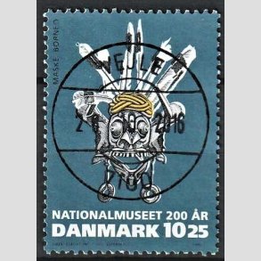 FRIM�RKER DANMARK | 2007 - AFA 1504 - Nationalmuseet 200 �r. - 10,25 Kr. flerfarvet - Pragt Stemplet Vejle