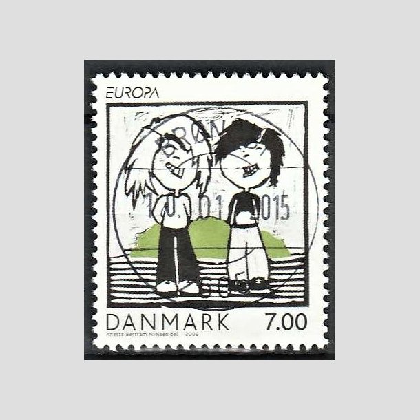 FRIMRKER DANMARK | 2006 - AFA 1483 - Europamrker brn/unge - 7,00 Kr. flerfarvet - Pragt Stemplet 