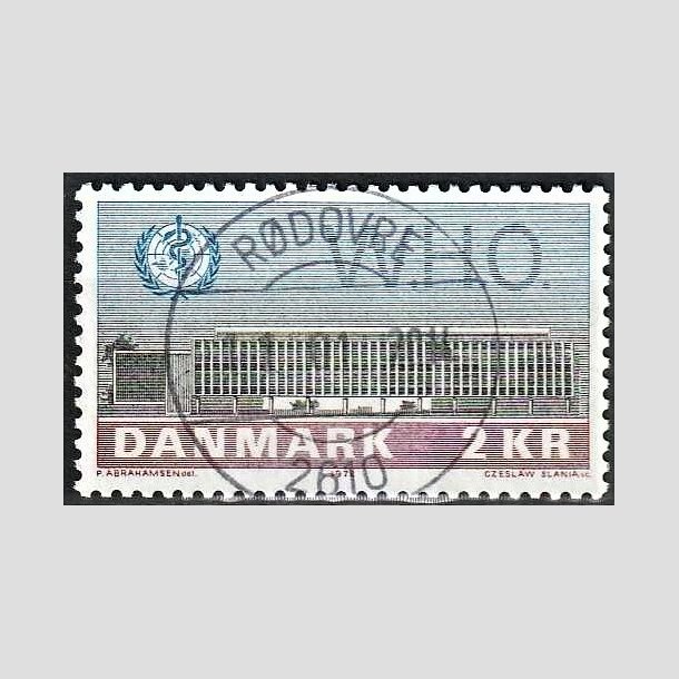 FRIMRKER DANMARK | 1972 - AFA 533 - W.H.O - 2 Kr. bl/rd/grn - Lux Stemplet Rdovre