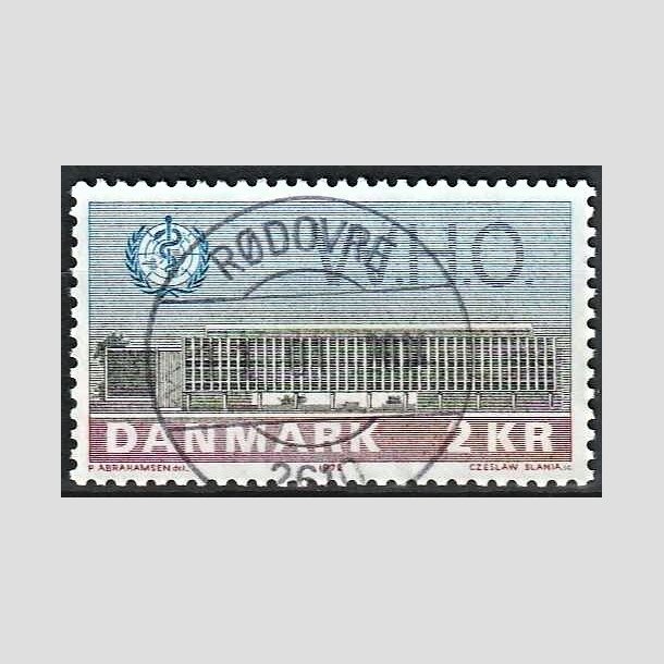 FRIMRKER DANMARK | 1972 - AFA 533 - W.H.O - 2 Kr. bl/rd/grn - Lux Stemplet Rdovre