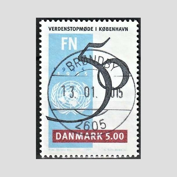 FRIMRKER DANMARK | 1995 - AFA 1085 - FN 50 r - 5,00 Kr. flerfarvet - Pragt Stemplet 