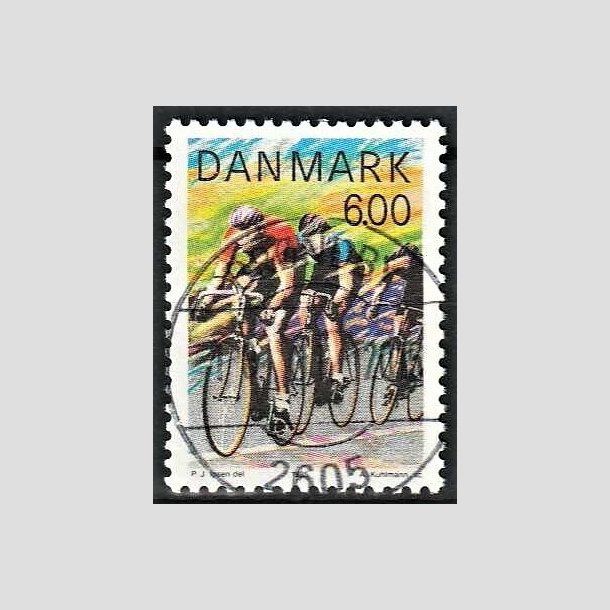 FRIMRKER DANMARK | 1985 - AFA 838 - Sport - 6,00 Kr. flerfarvet - Pragt Stemplet 