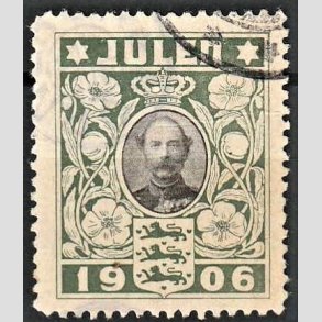 JULEM�RKER DANMARK | 1906 - Kong Christian IX - Stemplet