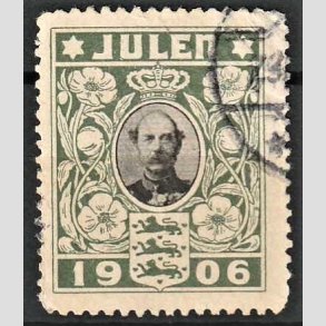 JULEM�RKER DANMARK | 1906 - Kong Christian IX - Stemplet