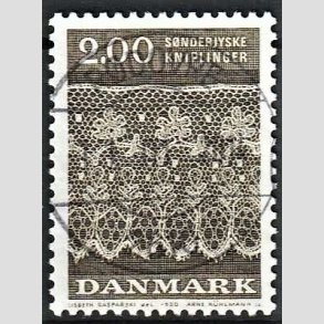 FRIM�RKER DANMARK | 1980 - AFA 713 - S�nderjyske kniplinger - 2,00 Kr. gr�brun - Pragt Stemplet R�dovre