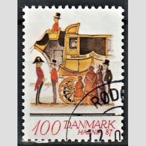 FRIMRKER DANMARK | 1986 - AFA 869a - HAFNIA 87 III - 100 re flerfarvet - Pnt Stemplet