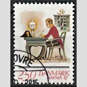 FRIMRKER DANMARK | 1986 - AFA 869b - HAFNIA 87 III - 250 re flerfarvet - Pnt Stemplet