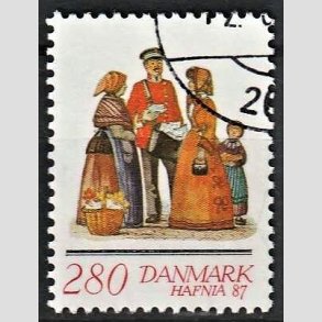 FRIMRKER DANMARK | 1986 - AFA 869c - HAFNIA 87 III - 280 re flerfarvet - Pnt Stemplet