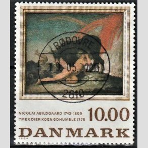 FRIMRKER DANMARK | 1984 - AFA 817 - N. Abildgaard - 10,00 Kr. flerfarvet - Pragt Stemplet Rdovre