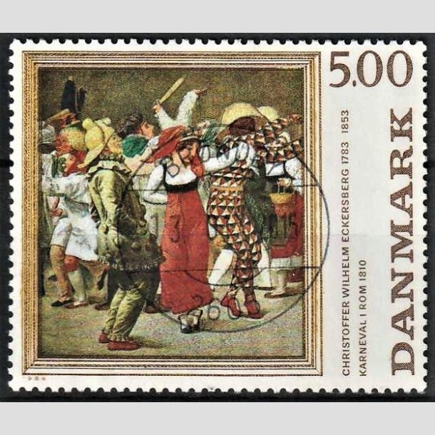 FRIMRKER DANMARK | 1984 - AFA 816 - C.W Eckersberg - 5,00 Kr. flerfarvet - Pragt Stemplet Brndby