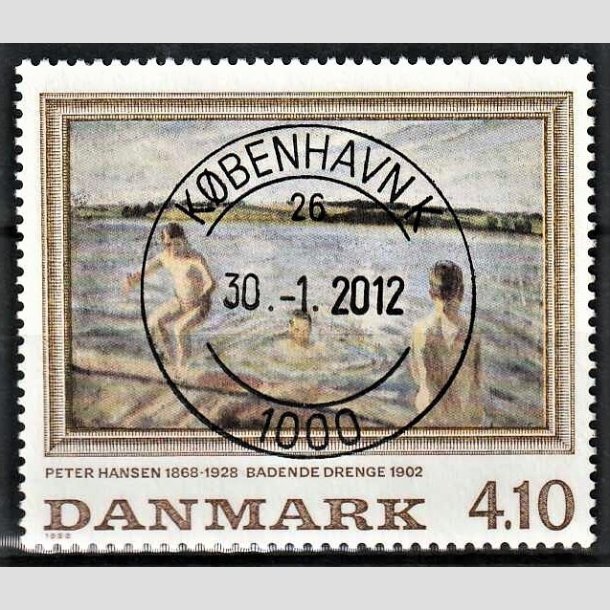 FRIMRKER DANMARK | 1988 - AFA 921 - Peter Hansen - 4,10 Kr. flerfarvet - Pragt Stemplet Kbenhavn K