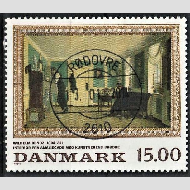 FRIMRKER DANMARK | 1994 - AFA 1082 - Maleriserie 7 - 15,00 Kr. flerfarvet - Lux Stemplet Rdovre