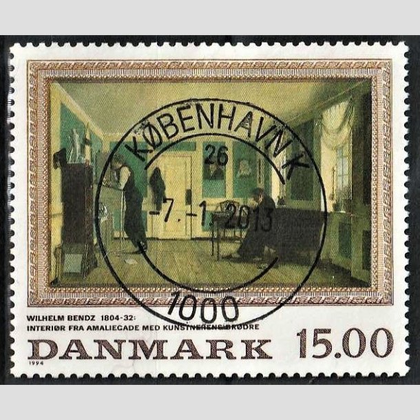 FRIMRKER DANMARK | 1994 - AFA 1082 - Maleriserie 7 - 15,00 Kr. flerfarvet - Pragt Stemplet Kbenhavn K