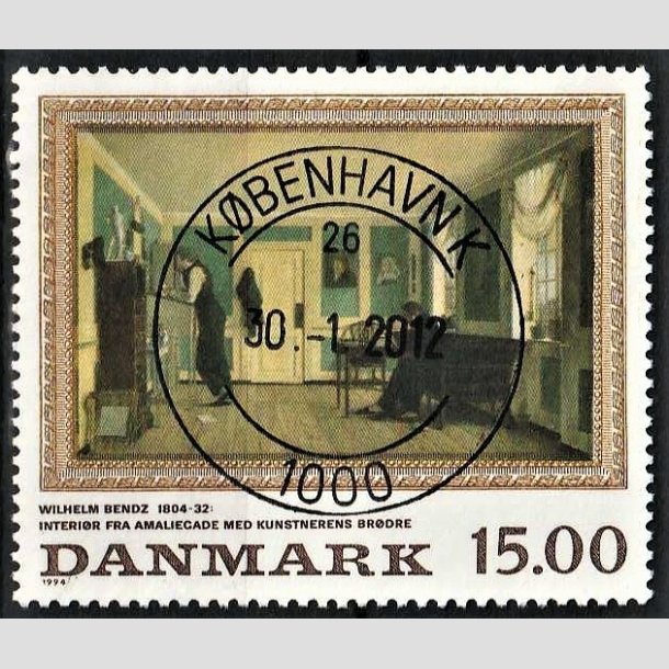 FRIMRKER DANMARK | 1994 - AFA 1082 - Maleriserie 7 - 15,00 Kr. flerfarvet - Pragt Stemplet Kbenhavn K