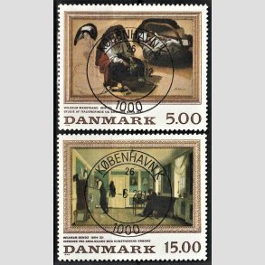 FRIMRKER DANMARK | 1994 - AFA 1081+1082 - Maleriserie 7. - 5,00 + 10,00 kr. flerfarvet - Pragt Stemplet Kbenhavn K