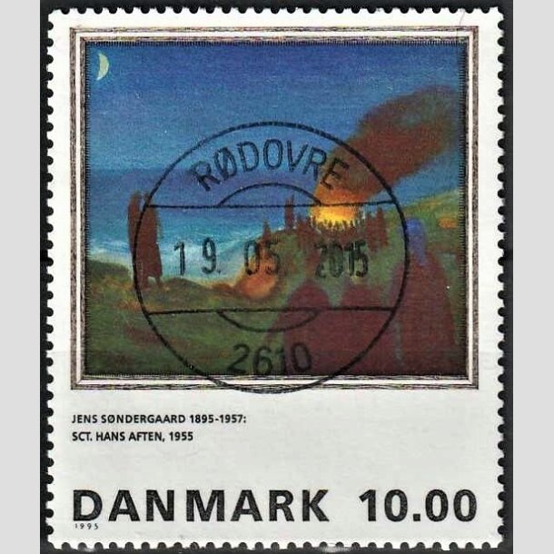 FRIMRKER DANMARK | 1995 - AFA 1099 - Maleriserie 8. - 10,00 Kr. Jens Sndergaard - Pragt Stemplet Rdovre