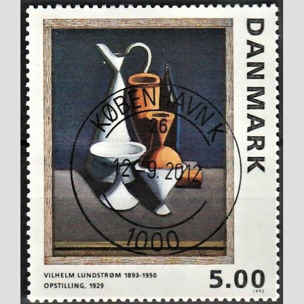 FRIMRKER DANMARK | 1993 - AFA 1057 - Maleriserie 6. - 5,00 Kr. Wilhelm Lundstrm - Pragt Stemplet Kbenhavn K