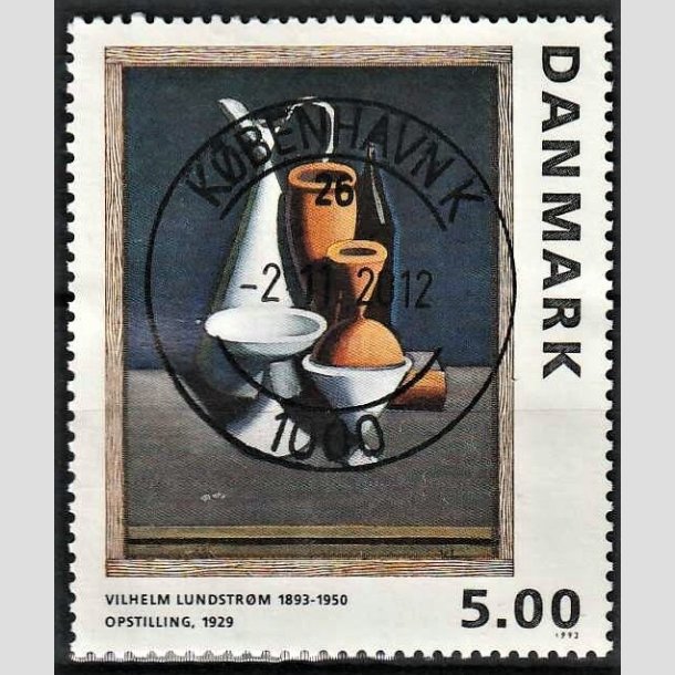 FRIMRKER DANMARK | 1993 - AFA 1057 - Maleriserie 6. - 5,00 Kr. Wilhelm Lundstrm - Pragt Stemplet Kbenhavn K