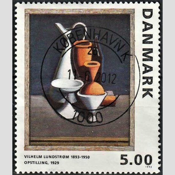 FRIMRKER DANMARK | 1993 - AFA 1057 - Maleriserie 6. - 5,00 Kr. Wilhelm Lundstrm - Pragt Stemplet Kbenhavn K