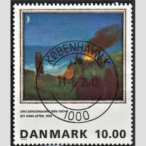 FRIMRKER DANMARK | 1995 - AFA 1099 - Maleriserie 8. - 10,00 Kr. Jens Sndergaard - Pragt Stemplet Kbenhavn K