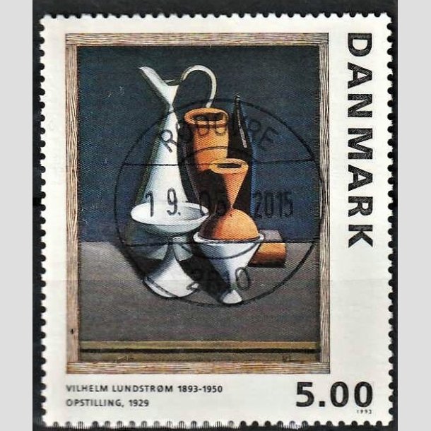 FRIMRKER DANMARK | 1993 - AFA 1057 - Maleriserie 6. - 5,00 Kr. Wilhelm Lundstrm - Pragt Stemplet Rdovre