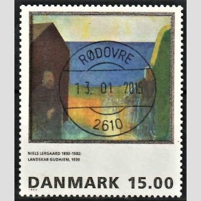 FRIMRKER DANMARK | 1995 - AFA 1100 - Niels Lergaard - 15,00 Kr. flerfarvet - Pragt Stemplet Rdovre