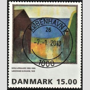 FRIMRKER DANMARK | 1995 - AFA 1100 - Niels Lergaard - 15,00 Kr. flerfarvet - Pragt Stemplet Kbenhavn K