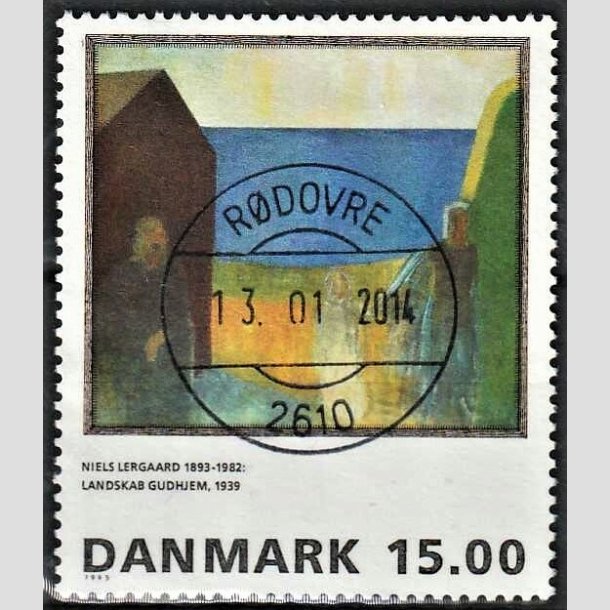 FRIMRKER DANMARK | 1995 - AFA 1100 - Niels Lergaard - 15,00 Kr. flerfarvet - Pragt Stemplet Rdovre