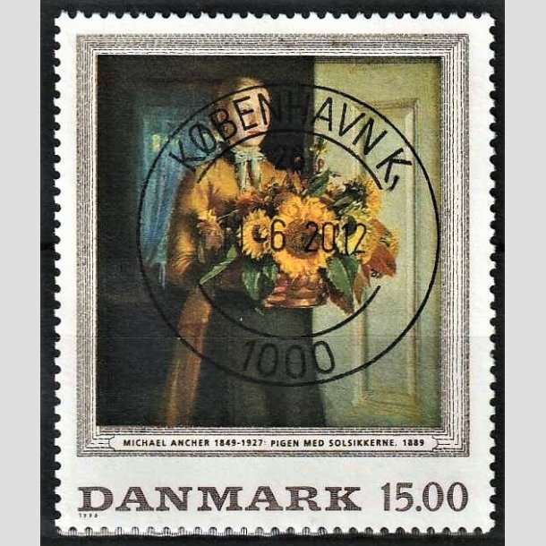FRIMRKER DANMARK | 1996 - AFA 1132 - Michael Ancher - 15,00 Kr. flerfarvet - Pragt Stemplet Kbenhavn K