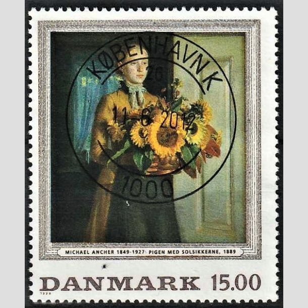 FRIMRKER DANMARK | 1996 - AFA 1132 - Michael Ancher - 15,00 Kr. flerfarvet - Pragt Stemplet Kbenhavn K