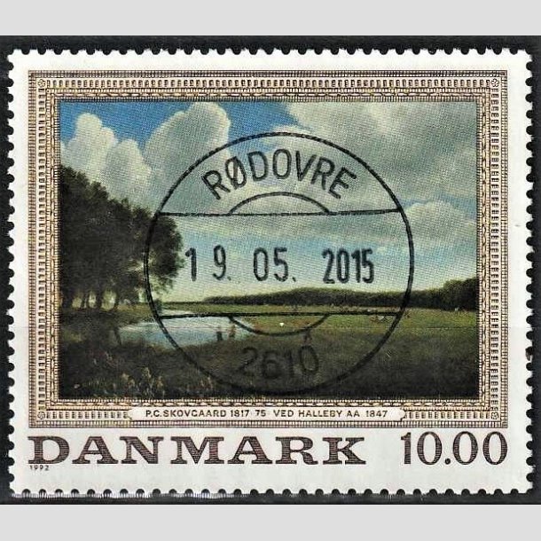 FRIMRKER DANMARK | 1992 - AFA 1033 - Maleriserie 5. - 10,00 Kr. P.C. Skovgaard - Pragt Stemplet Rdovre