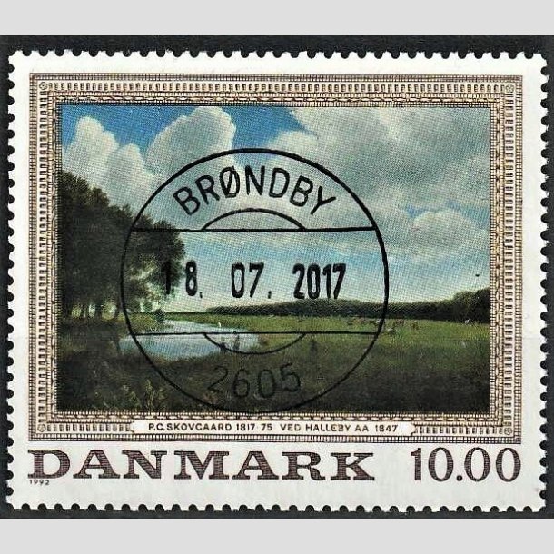 FRIMRKER DANMARK | 1992 - AFA 1033 - Maleriserie 5. - 10,00 Kr. P.C. Skovgaard - Pragt Stemplet Brndby