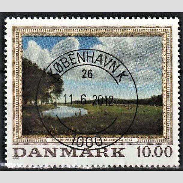 FRIMRKER DANMARK | 1992 - AFA 1033 - Maleriserie 5. - 10,00 Kr. P.C. Skovgaard - Pragt Stemplet Kbenhavn K