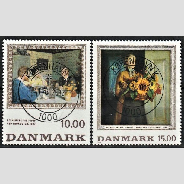 FRIMRKER DANMARK | 1996 - AFA 1131+1132 - Maleriserie 9. - 10,00 + 15,00 kr. flerfarvet - Pragt Stemplet Kbenhavn K
