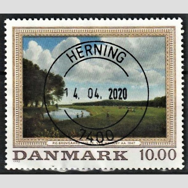 FRIMRKER DANMARK | 1992 - AFA 1033 - Maleriserie 5. - 10,00 Kr. P.C. Skovgaard - Pragt Stemplet Herning