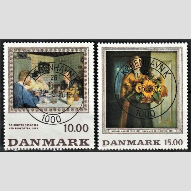 FRIMRKER DANMARK | 1996 - AFA 1131+1132 - Maleriserie 9. - 10,00 + 15,00 kr. flerfarvet - Pragt Stemplet Kbenhavn K