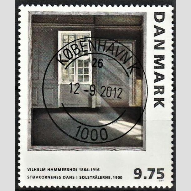 FRIMRKER DANMARK | 1997 - AFA 1158 - Vilh. Hammershj - 9,75 Kr. flerfarvet - Lux Stemplet Kbenhavn K