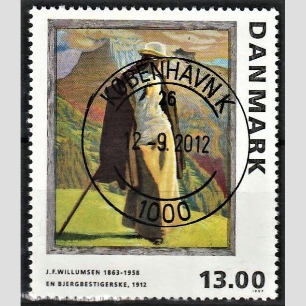 FRIMRKER DANMARK | 1997 - AFA 1159 - J.F. Willumsen - 13,00 Kr. flerfarvet - Pragt Stemplet Kbenhavn K