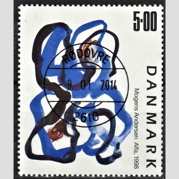 FRIMRKER DANMARK | 1998 - AFA 1188 - Frimrkekunst 1. - 5,00 Kr. Alfa - Pragt Stemplet Rdovre